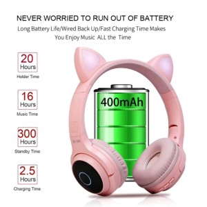 هدفون بی سیم بچگانه طرح گربه مدل XY-203